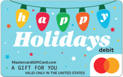 Blue Holiday Lights Gift Card