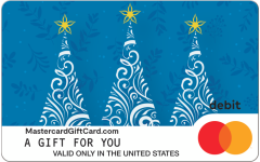 Blue Ornamental Trees Gift Card