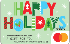 Green Holiday Patterns Gift Card