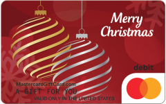 Red Hanging Ornaments Gift Card
