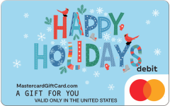 Snowy Happy Holiday Gift Card