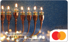 Sparkling Menorah Gift Card