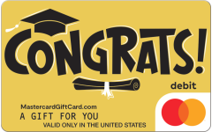 Gold Congrats Grad Gift Card