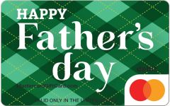 Green Plaid Father's Day Gift Card