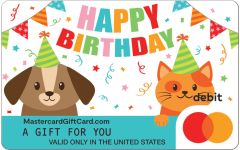 Pet Party Birthday Gift Card