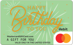 Green Happy Birthday Gift Card
