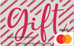 Ruby Glitter Stripes Gift Card