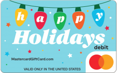 Blue Holiday Lights Gift Card