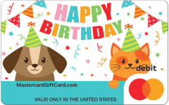 Pet Party Birthday Gift Card