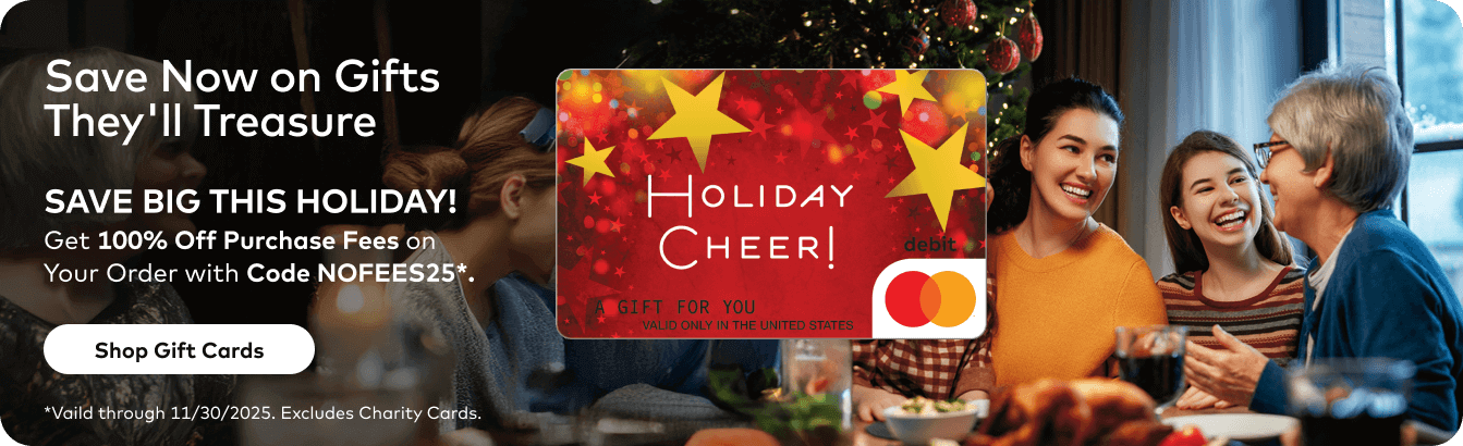 Main Hero Banner - Shop Early Mastercard Gift Cards