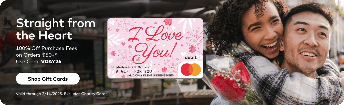 Main Hero Banner - Mastercard Valentine's Gift Cards