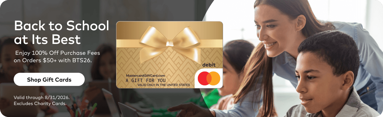 Main Hero Banner - Mastercard Back to School Gift Cards