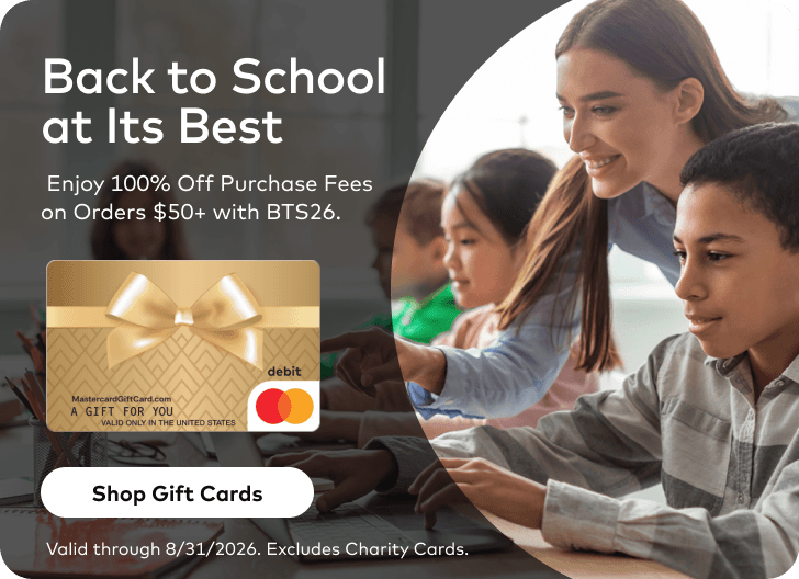 Main Hero Banner - Mastercard Back to School Gift Cards