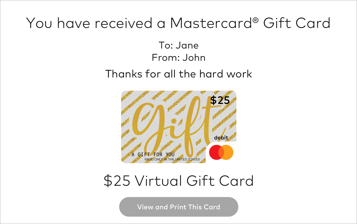 Custom Gift Card - Photo