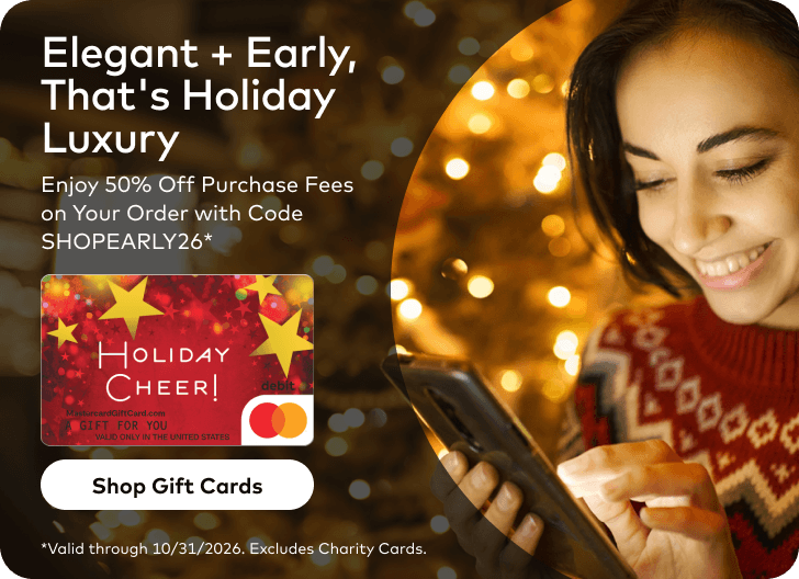Main Hero Banner - Mastercard Gift Cards Shop Early Image