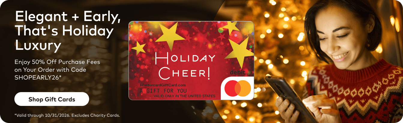 Main Hero Banner - Mastercard Gift Cards Shop Early Image