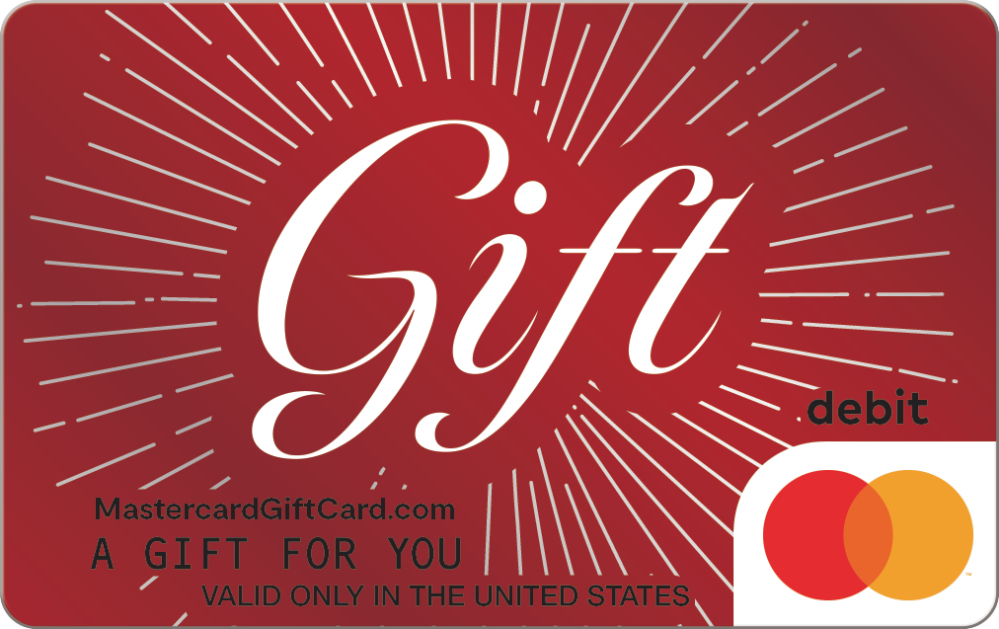 Featured Card 12 - Metallic Maroon Mastercard Gift Card