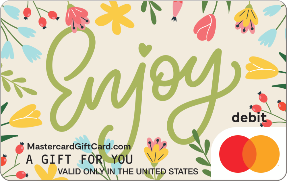 Featured Card 1 - Floral Enjoy Mastercard Gift Card