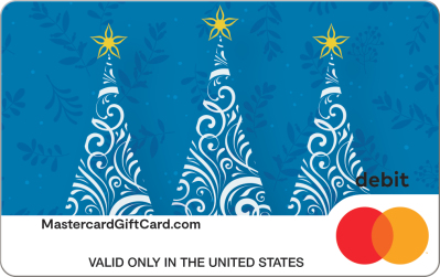Blue Ornamental Trees Gift Card