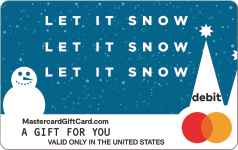 Mastercard Blue Snowman Winter Gift Card
