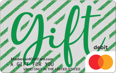 Emerald Glitter Stripes Gift Card