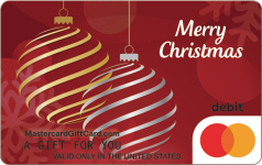 Mastercard Red Hanging Ornaments Gift Card