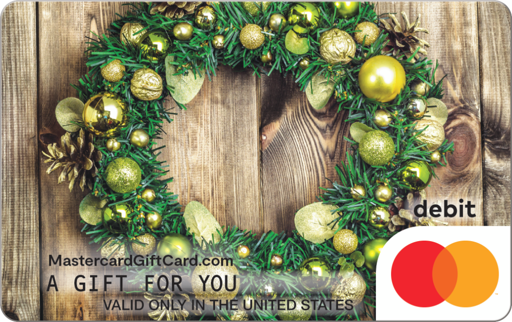 Featured Card 7 - Rustic Wreath Mastercard Gift Card