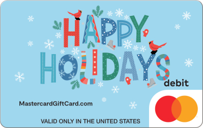 Snowy Happy Holiday Gift Card