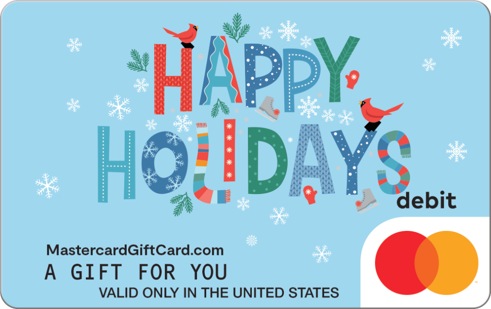 Featured Card 2 - Snowy Happy Holiday Mastercard Gift Card