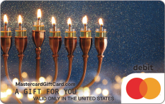 Mastercard Sparkling Menorah Gift Card