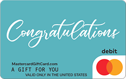 Congrats Teal Gift Card