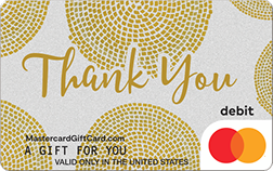 Golden Thanks Gift Card