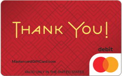 A red diamond's gift card with the words "Thank You" on it