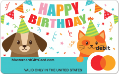 Mastercard Pet Party Birthday Gift Card